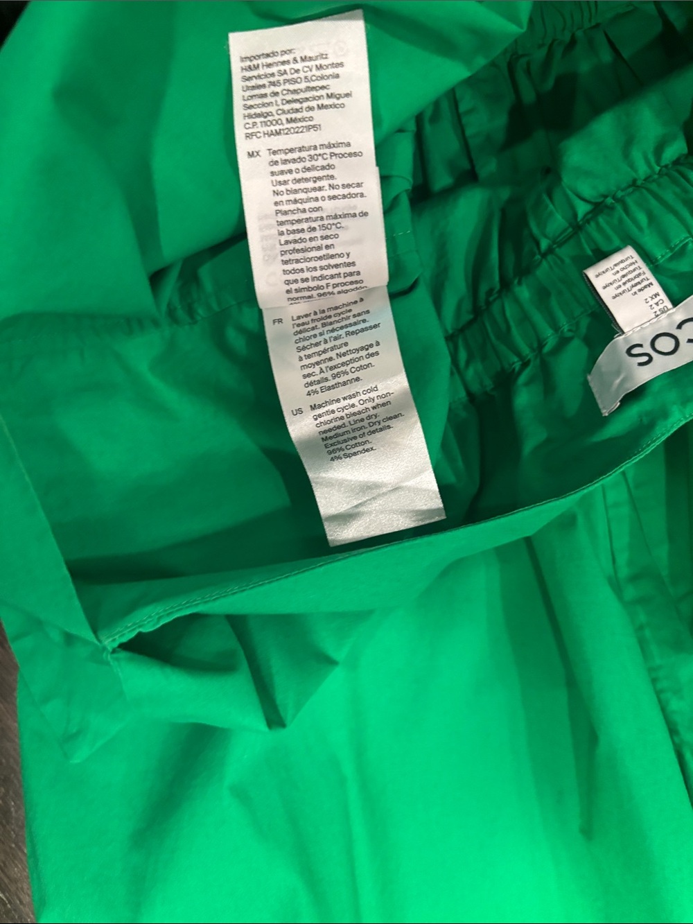 COS Green Wide-Leg Jumpsuit with Square Neck - Picture 6 of 6